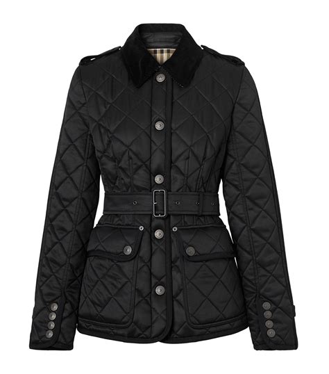 black quilted jacket with burberry lining|burberry black quilted jacket sale.